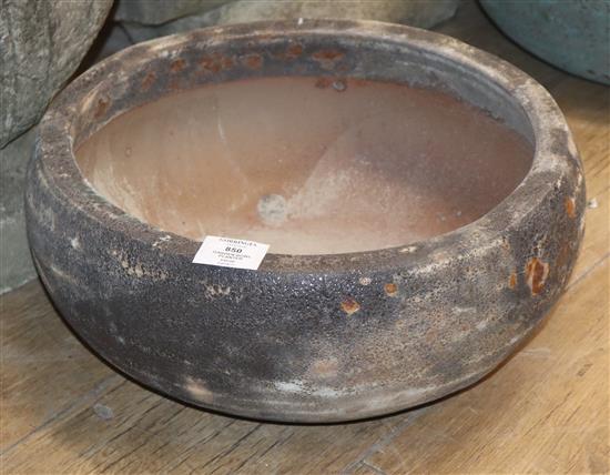 A garden bowl planter W.38cm